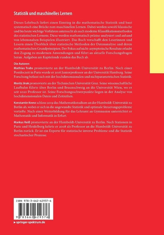 Produktbild: Statistik und maschinelles Lernen