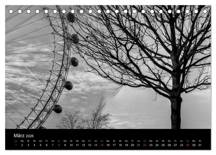 Produktbild: Unterwegs in London (Tischkalender 2026 DIN A5 quer), CALVENDO Monatskalender