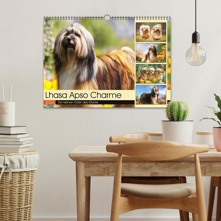 Produktbild: Lhasa Apso Charme. Die kleinen H&uuml;ter des Gl&uuml;cks (Wandkalender 2026 DIN A3 quer), CALVENDO Monatskalender