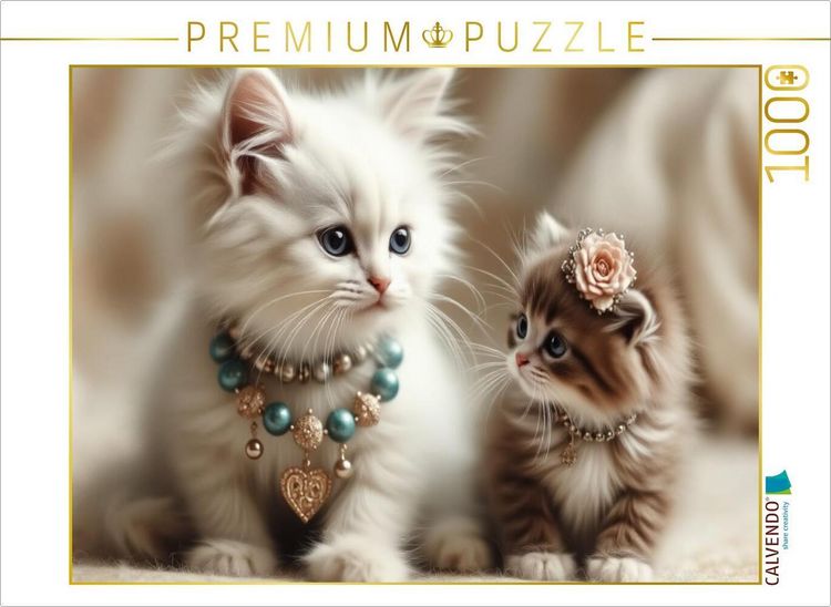 Produktbild: CALVENDO Puzzle Katzenmomente | 1000 Teile Lege-Gr&ouml;&szlig;e 64x48cm Foto-Puzzle f&uuml;r gl&uuml;ckliche Stunden