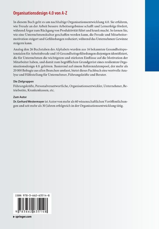 Produktbild: Organisationsdesign 4.0 von A-Z.