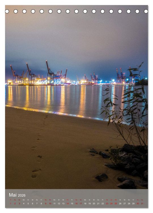 Produktbild: Hamburg - Die sch&ouml;nste Hafenstadt (Tischkalender 2026 DIN A5 hoch), CALVENDO Monatskalender