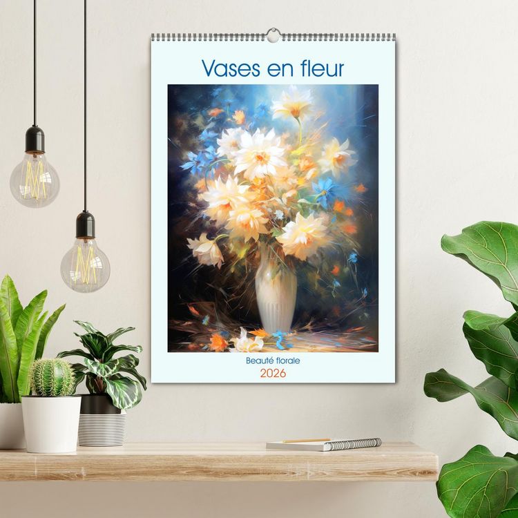 Produktbild: Vases en fleur (Calendrier mural 2026 DIN A2 horizontal), CALVENDO calendrier mensuel
