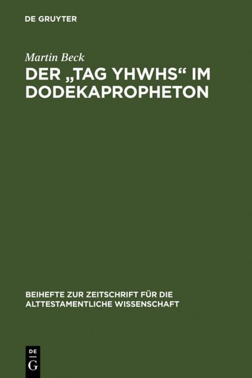 Produktbild: Der "Tag YHWHs" im Dodekapropheton