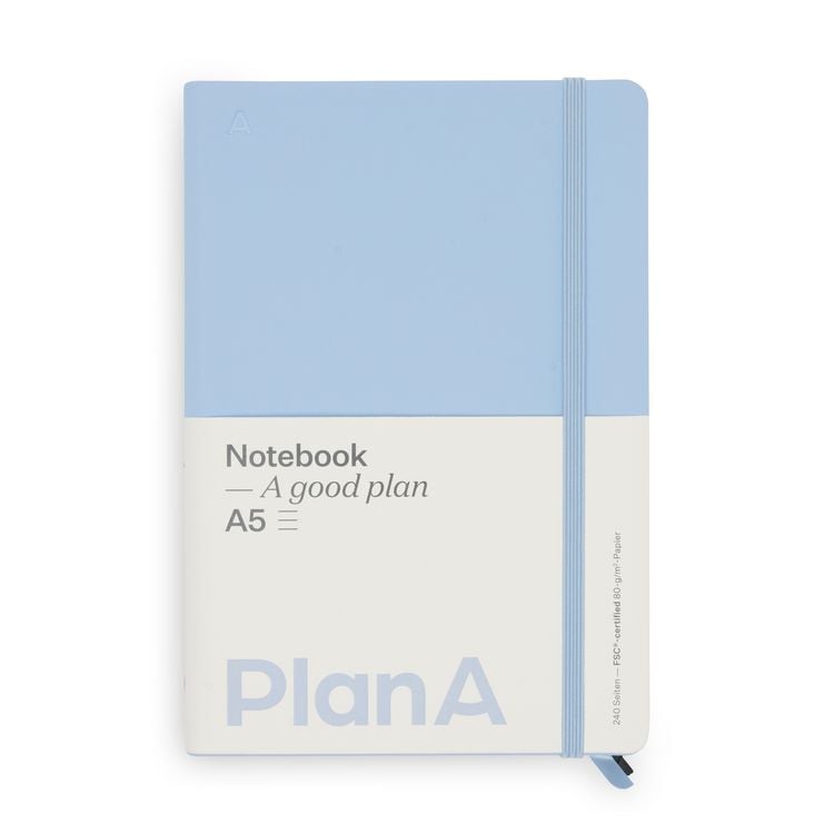 Produktbild: Notizbuch A5 Hardcover French Blue Liniert, 240 Seiten