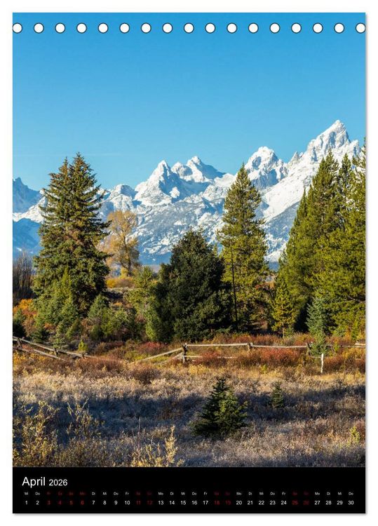 Produktbild: Teton Range - Der Grand Teton National Park (Tischkalender 2026 DIN A5 hoch), CALVENDO Monatskalender