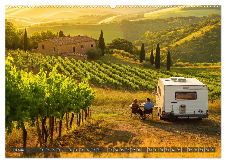 Produktbild: Abenteuer Wildcamping - Mit dem Camper um die Welt (hochwertiger Premium Wandkalender 2026 DIN A2 quer), Kunstdruck in Hochglanz