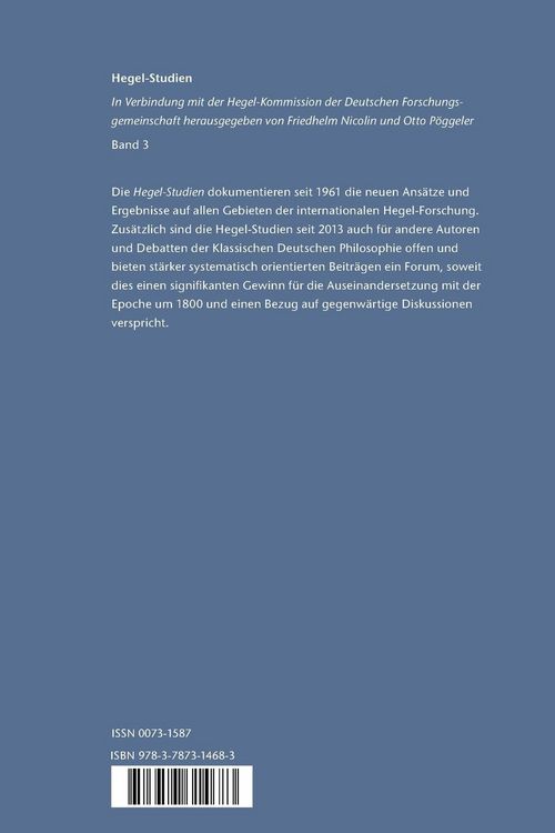 Produktbild: Hegel-Studien Band 3