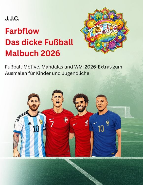 Produktbild: Farbflow - Das dicke Fu&szlig;ball Malbuch 2026