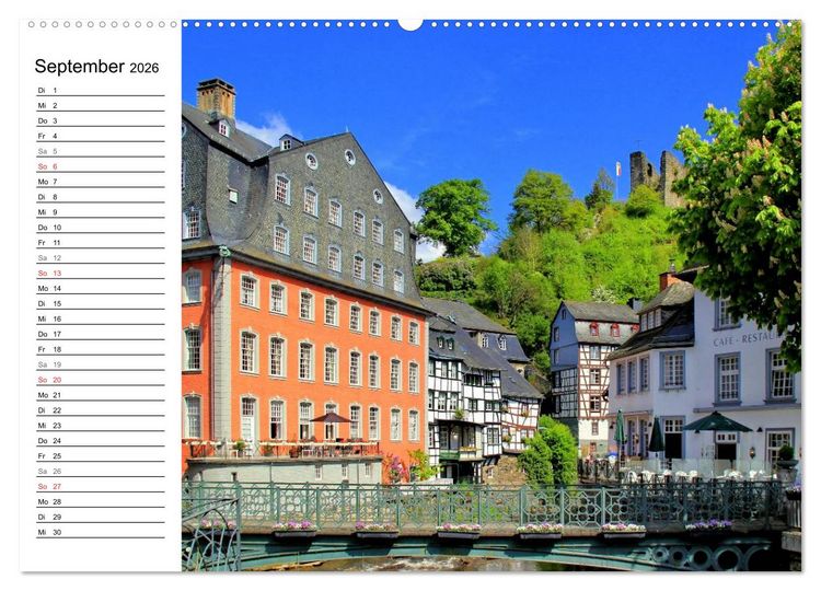 Produktbild: Die sch&ouml;nsten Orte der Eifel (Wandkalender 2026 DIN A2 quer), CALVENDO Monatskalender