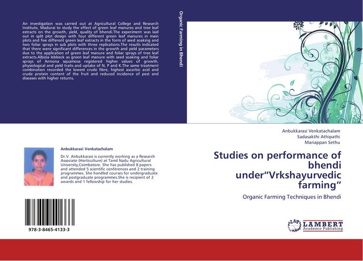 Produktbild: Studies on performance of bhendi under"Vrkshayurvedic farming"