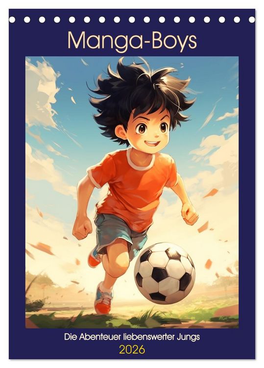 Produktbild: Manga-Boys. Die Abenteuer liebenswerter Jungs (Tischkalender 2026 DIN A5 hoch), CALVENDO Monatskalender
