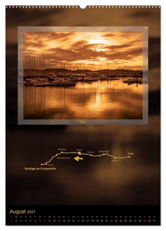 Produktbild: Camino del Norte (hochwertiger Premium Wandkalender 2027 DIN A2 hoch), Kunstdruck in Hochglanz