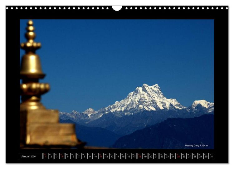 Produktbild: Bhutan Druk Yul 2026 (Wandkalender 2026 DIN A3 quer), CALVENDO Monatskalender