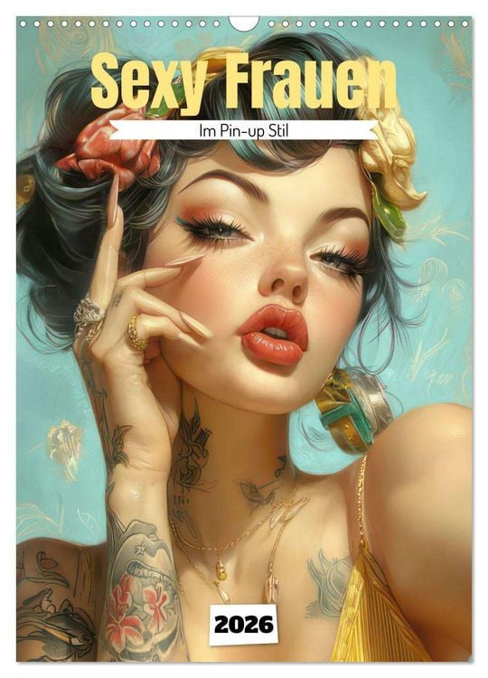 Produktbild: Sexy Frauen im Pin-up Stil (Wandkalender 2026 DIN A3 hoch), CALVENDO Monatskalender