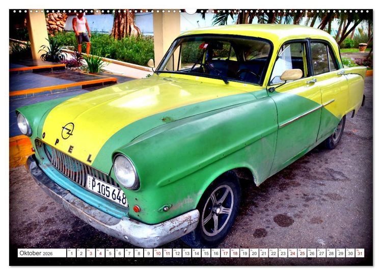 Produktbild: El Capit&aacute;n - Der Opel Kapit&auml;n in Kuba (hochwertiger Premium Wandkalender 2026 DIN A2 quer), Kunstdruck in Hochglanz
