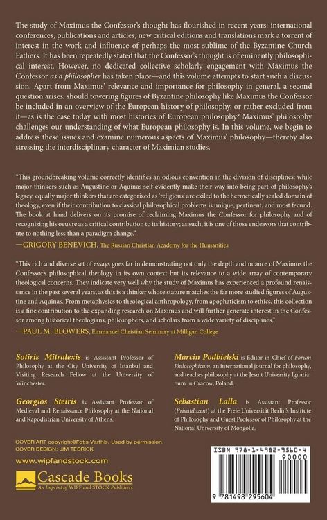 Produktbild: Maximus the Confessor as a European Philosopher