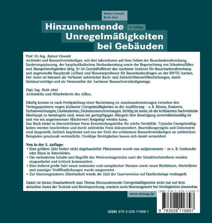 Produktbild: Hinzunehmende Unregelm&auml;&szlig;igkeiten bei Geb&auml;uden