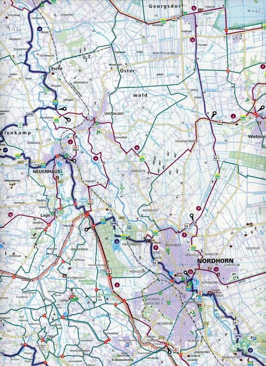 Produktbild: KOMPASS Fahrradkarte 3358 Osnabr&uuml;cker Land, Grafschaft Bentheim, Enschede 1:70.000
