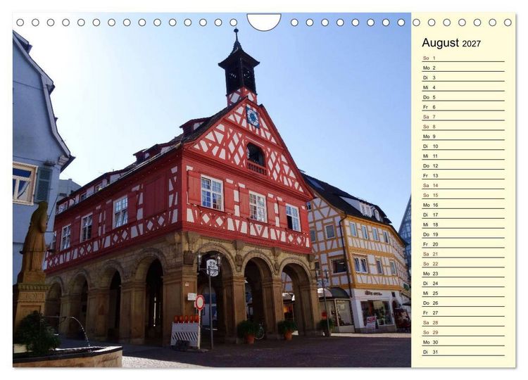 Produktbild: Unterwegs in Waiblingen (Wandkalender 2027 DIN A4 quer), CALVENDO Monatskalender
