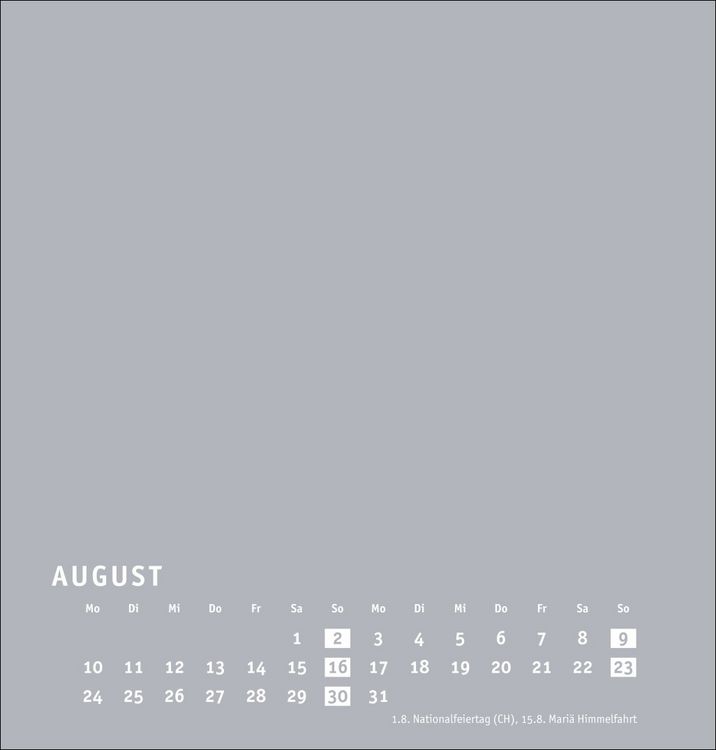 Produktbild: Premium-Bastelkalender silbergrau mittel 2026