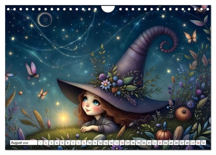 Produktbild: Luna, die kleine Zauberhexe (Wandkalender 2026 DIN A4 quer), CALVENDO Monatskalender