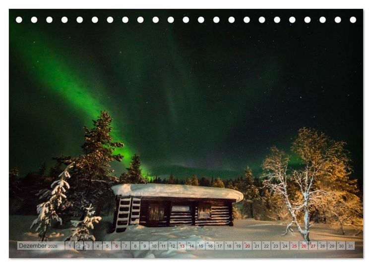 Produktbild: Lappland - Winterwandern Impressionen (Tischkalender 2026 DIN A5 quer), CALVENDO Monatskalender