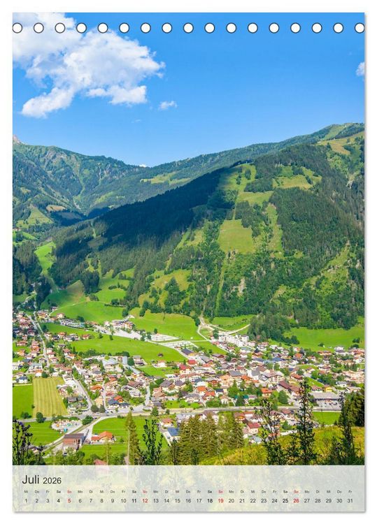 Produktbild: Willkommen in Dorfgastein (Tischkalender 2026 DIN A5 hoch), CALVENDO Monatskalender