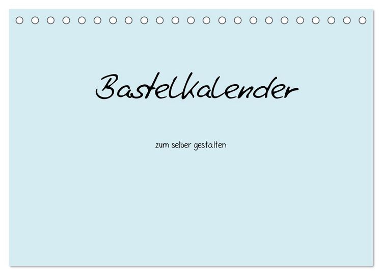 Produktbild: Bastelkalender - hell Blau (Tischkalender 2026 DIN A5 quer), CALVENDO Monatskalender