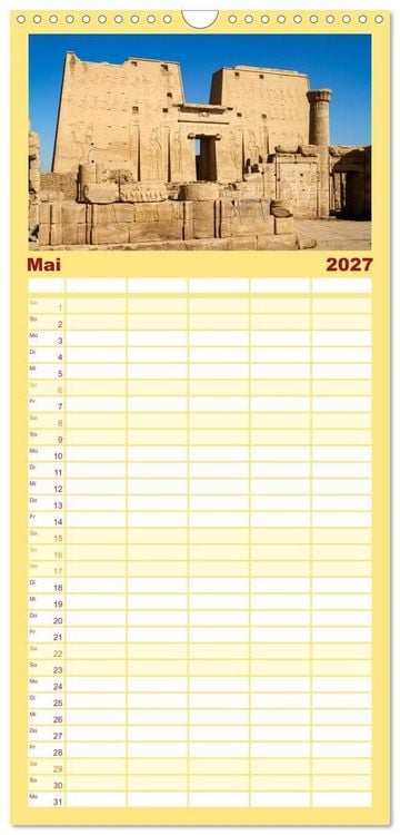 Produktbild: Familienplaner 2027 - Das Erbe der Pharaonen mit 5 Spalten (Wandkalender, 21 x 45 cm) CALVENDO