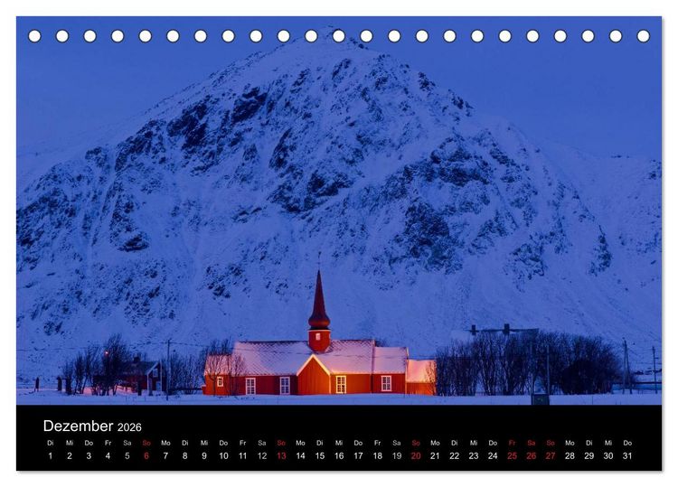Produktbild: Norwegen (Tischkalender 2026 DIN A5 quer), CALVENDO Monatskalender