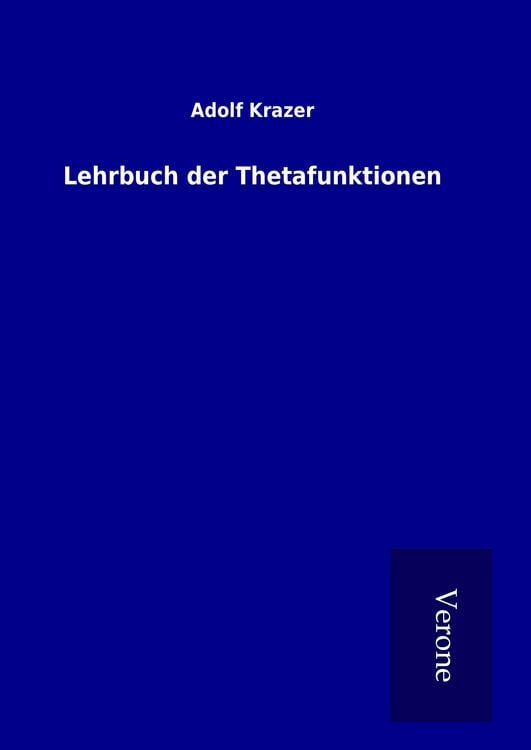 Produktbild: Lehrbuch der Thetafunktionen