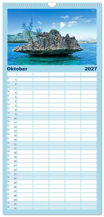 Produktbild: Familienplaner 2027 - Mauritius - Perle im Indischen Ozean mit 5 Spalten (Wandkalender, 21 x 45 cm) CALVENDO