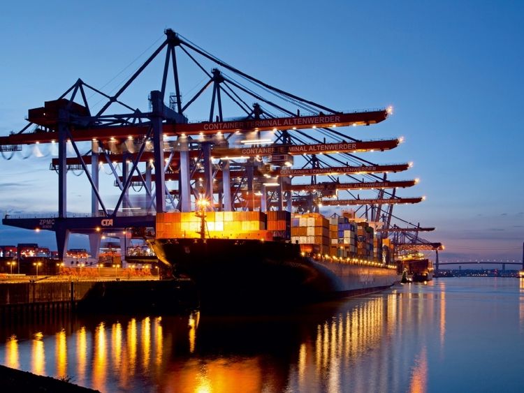Produktbild: CALVENDO Puzzle Container-Terminal, Hamburg | 1000 Teile Lege-Gr&ouml;&szlig;e 64x48cm Foto-Puzzle f&uuml;r gl&uuml;ckliche Stunden