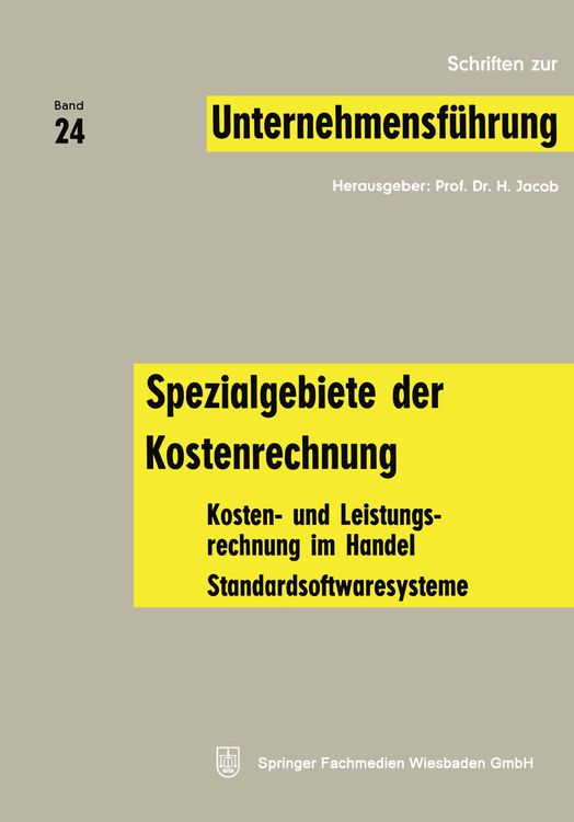 Produktbild: Spezialgebiete der Kostenrechnung