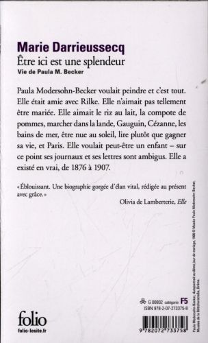 Produktbild: &Ecirc;tre ici est une splendeur: Vie de Paula M. Becker