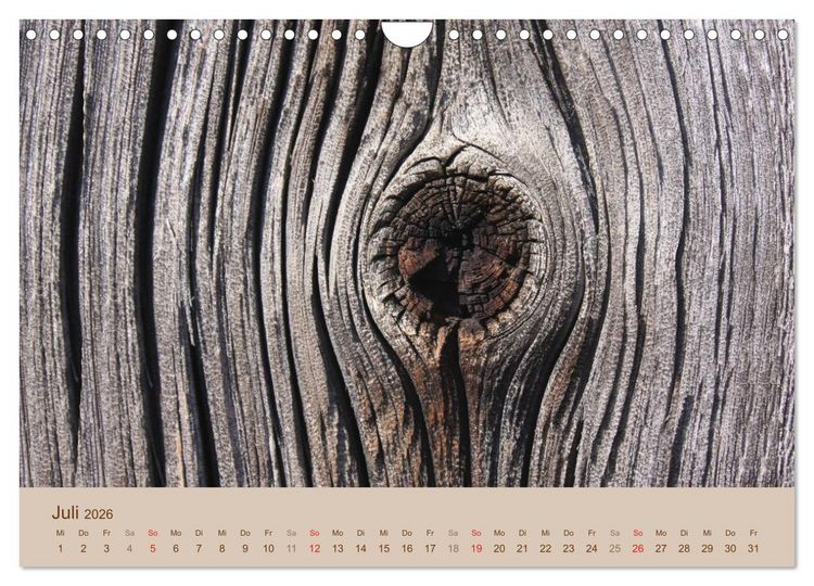 Produktbild: Farben des Holzes (Wandkalender 2026 DIN A4 quer), CALVENDO Monatskalender