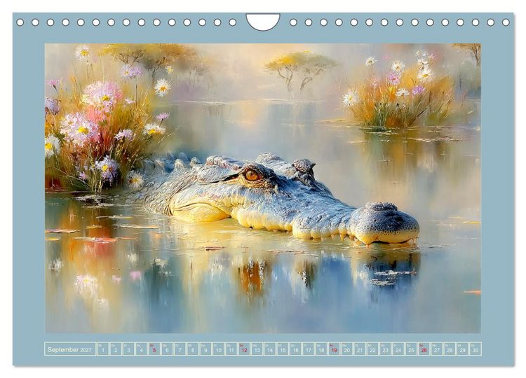 Produktbild: Krokodile. Stille Kraft irgendwo am Wasser (Wandkalender 2027 DIN A4 quer), CALVENDO Monatskalender