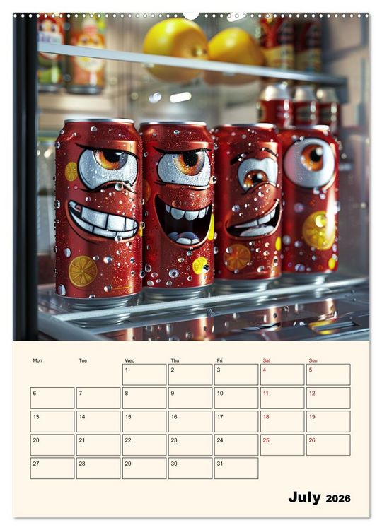 Produktbild: The Light ist still on in the Fridge (High Quality Premium Wall Calendar 2026 DIN A2 portrait),CALVENDO 12 Month Wall Calendar