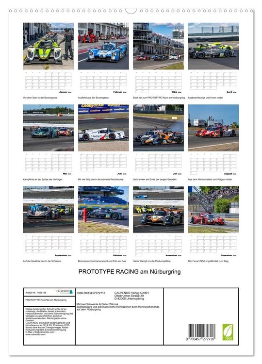 Produktbild: PROTOTYPE RACING am N&uuml;rburgring (hochwertiger Premium Wandkalender 2026 DIN A2 hoch), Kunstdruck in Hochglanz