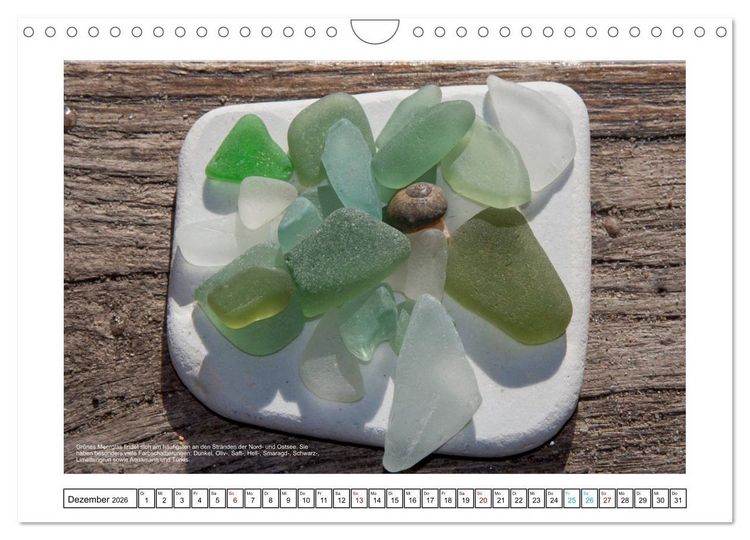 Produktbild: Meerglas - Juwelen der Meeres (Wandkalender 2026 DIN A4 quer), CALVENDO Monatskalender