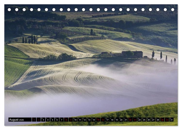 Produktbild: Toskana - Inseln im Nebel (Tischkalender 2026 DIN A5 quer), CALVENDO Monatskalender