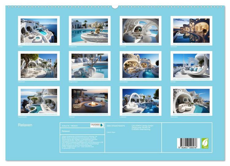 Produktbild: Relaxen (hochwertiger Premium Wandkalender 2026 DIN A2 quer), Kunstdruck in Hochglanz