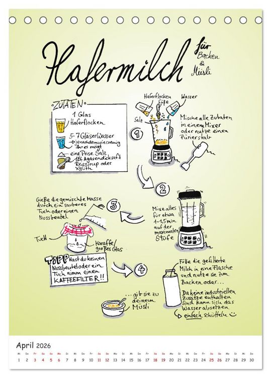 Produktbild: Vegankalender (Tischkalender 2026 DIN A5 hoch), CALVENDO Monatskalender