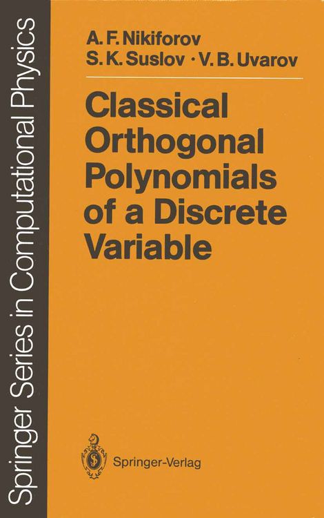 Produktbild: Classical Orthogonal Polynomials of a Discrete Variable