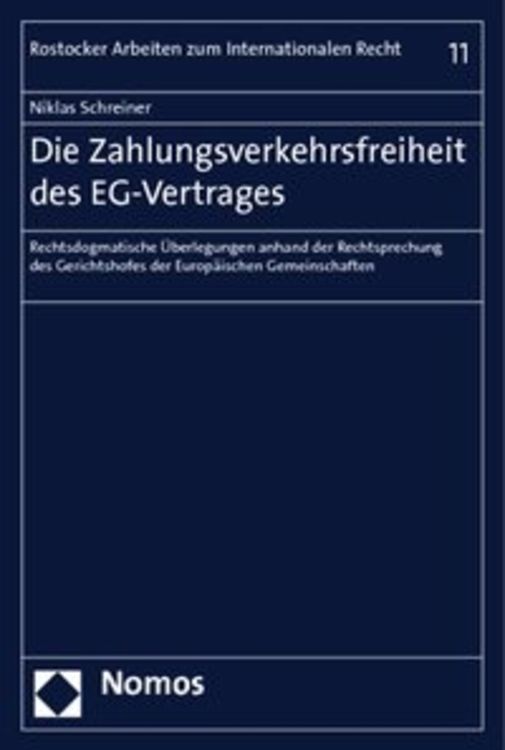 Produktbild: Die Zahlungsverkehrsfreiheit des EG-Vertrages