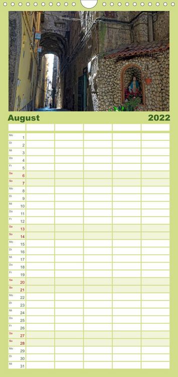 Produktbild: Familienplaner Sch&ouml;nes Italien (Wandkalender 2022 , 21 cm x 45 cm, hoch)