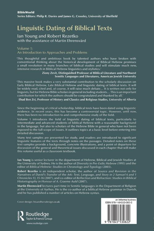 Produktbild: Linguistic Dating of Biblical Texts