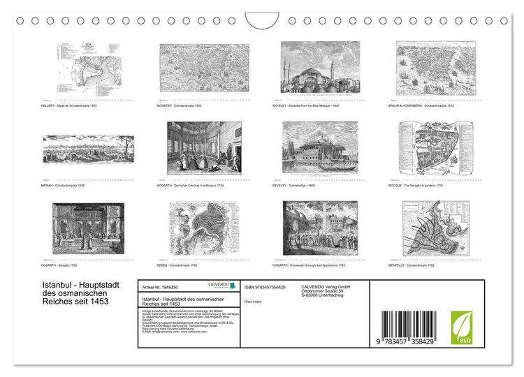 Produktbild: Istanbul - Hauptstadt des osmanischen Reiches seit 1453 (Wandkalender 2026 DIN A4 quer), CALVENDO Monatskalender