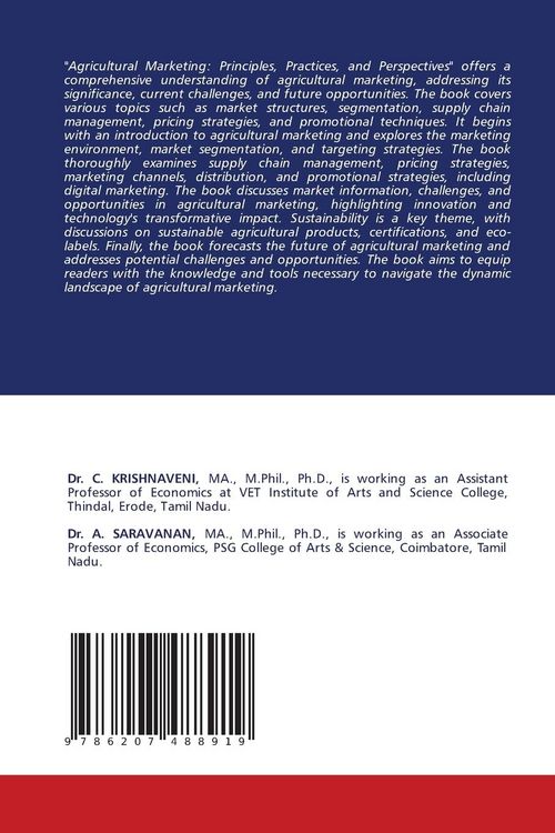 Produktbild: AGRICULTURAL MARKETING: Principles, Practices, and Perspectives